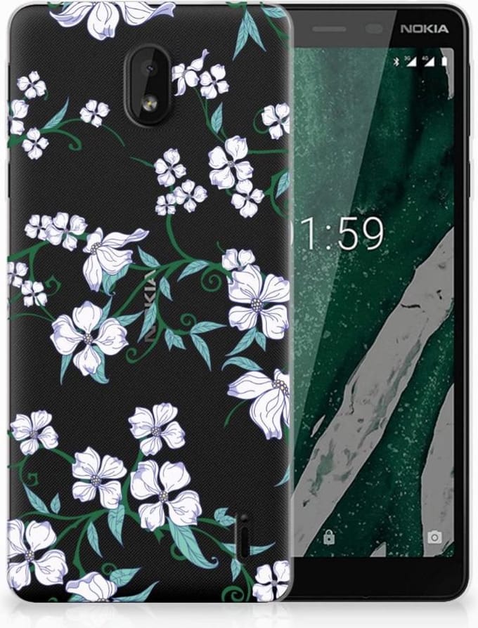 Nokia 1 Plus Uniek TPU Case Blossom White