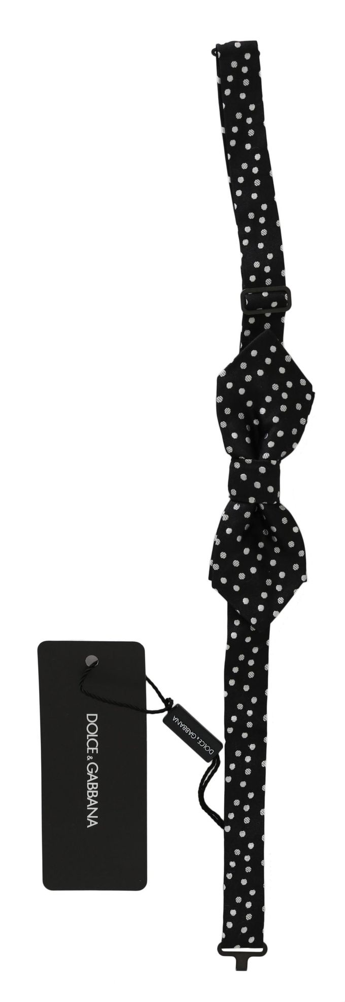 Dolce & Gabbana Black Polka Dots Silk verstelbare nek papillon mannen bogen herenbind