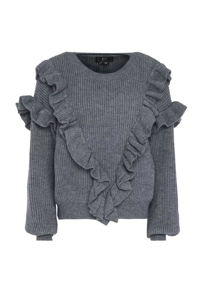 Faina Jumper Dames grijs melange
