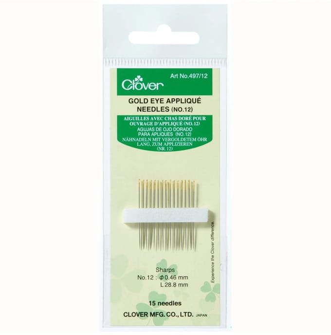 Gold Eye Applique Needles No 12