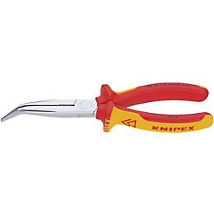 Knipex 26 16 200 Platte rondbektang VDE Recht Vanadium elektrostaal 200 mm
