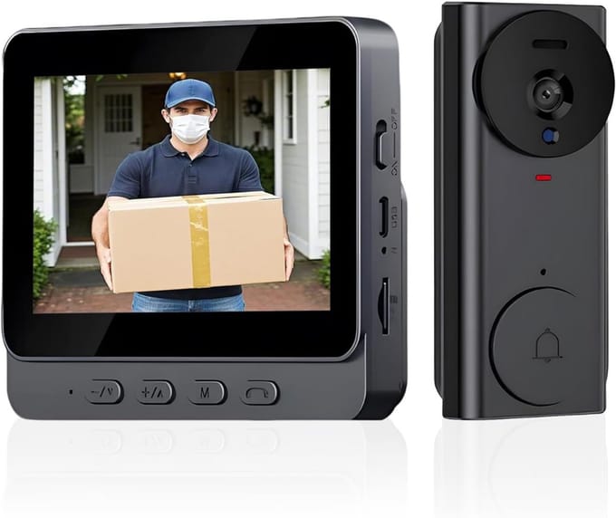 White-Label® Deurbellen met Camera - Video Deurbel - Draadloos - Full HD
