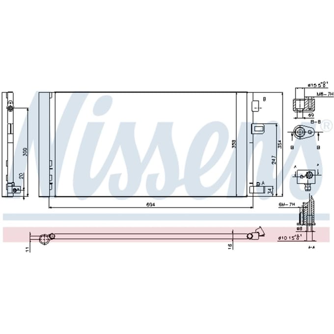 Condensator, airconditioning NISSENS 940381