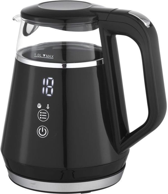 Digitale ketel - LIVOO - DOD212N - 1100 W - 1 L - 360° bodem - Zwart