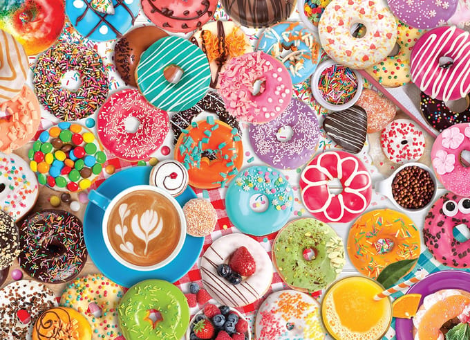 Eurographics - Donut Party - 1000 stukjes 68×48cm (b×h) - Legpuzzel