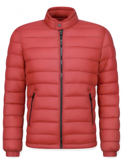 Enos Winterjassen - Heren Winterjas Kort - Down Jack - Rood - XL