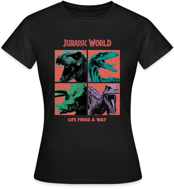 Jurassic World Life Finds A Way T-Shirt Dames