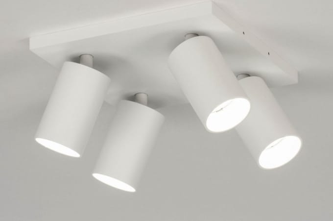 Lumidora Opbouwspot 73233 - DANI - 4 Lichts - GU10 - Wit - Metaal - Badkamerlamp - IP21