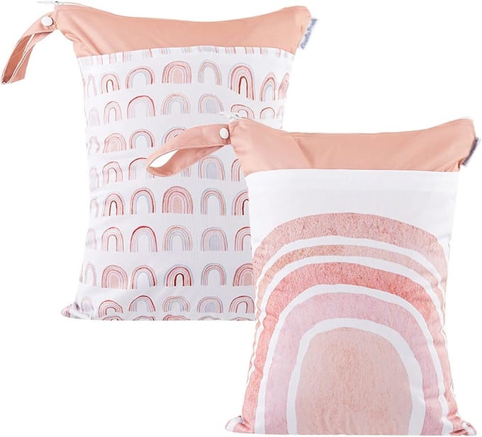 Set van 2 Waterdichte Luiertassen voor Natte Luiers en Kleding