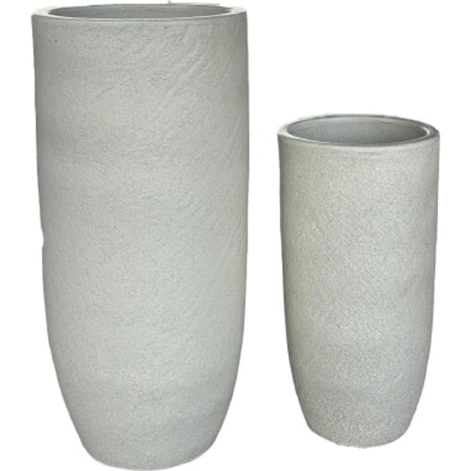 PTMD - Pot Dezzel - Wit - 30x30x70cm - Set van 2