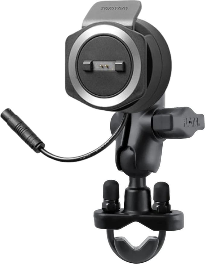 Stuurstang montage met TomTom Actieve Houder en 12V-Accukabel