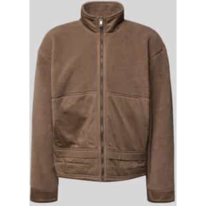 Regular fit teddyjack met opstaande kraag