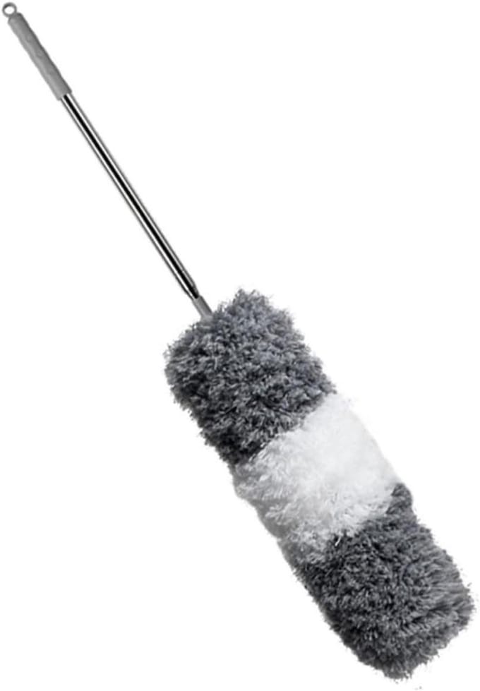 Microvezel Stofveger - Verlengbare Plumeau - Huis en Auto Reinigen - Flexibele Kop - 250 cm - Wit