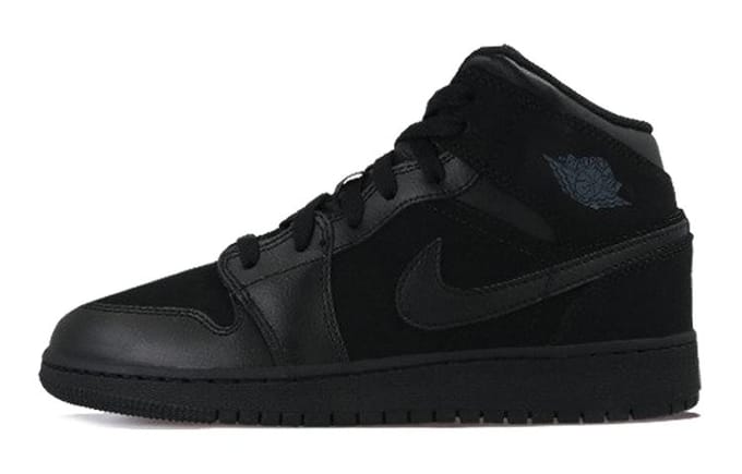 Jordan 1 Mid Triple Black 2016 GS 554725-050 38 black