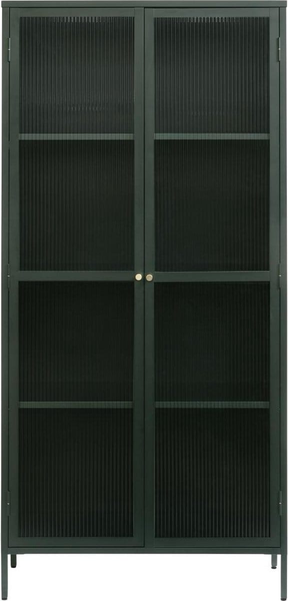 Nordic Home - Olan glazen vitrinekast - 190 cm - groen