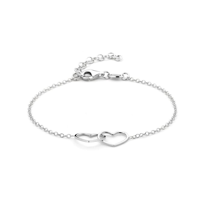 Glams armband hart 1,2 mm 16 + 3 cm - Zilver