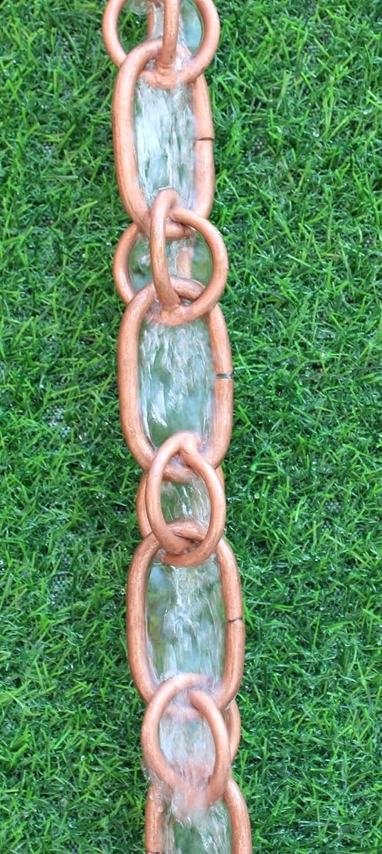 Regenketting - Koperen Ketting - Water Afvoeren - Exclusief Design - 257 cm - Koper