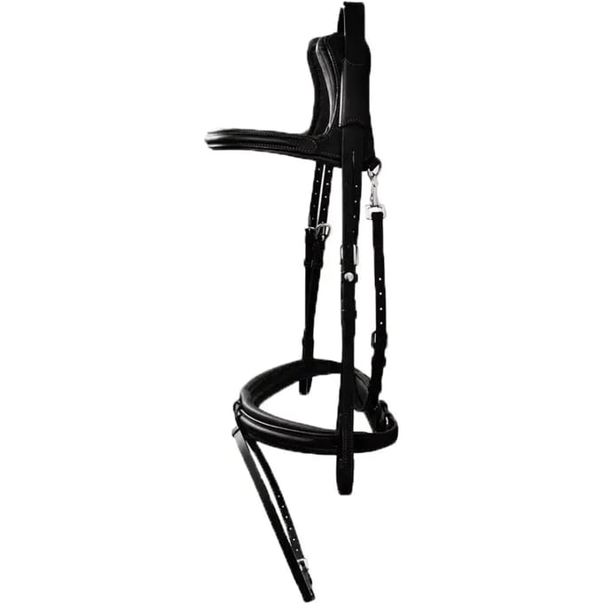 Snaffle hoofdstel met comfort neusriem Silver Crown Code 01