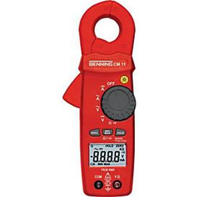Benning CM 11 Stroomtang, Multimeter Digitaal CAT IV 300 V Weergave (counts): 6000