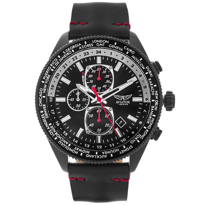 Aviator Horloge F-Series Black Eagle AVAW9485 Zwart