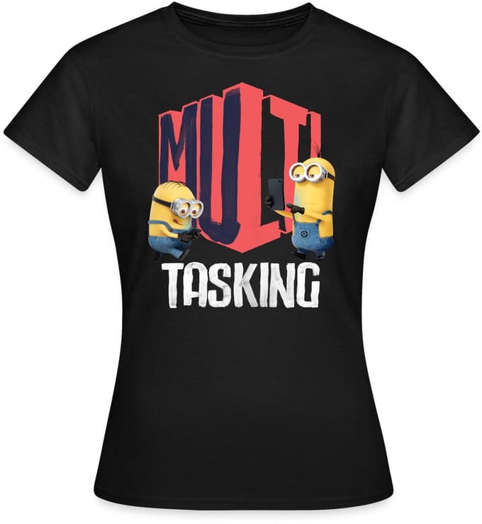 Minions Dave En Kevin Multitasking T-Shirt Dames