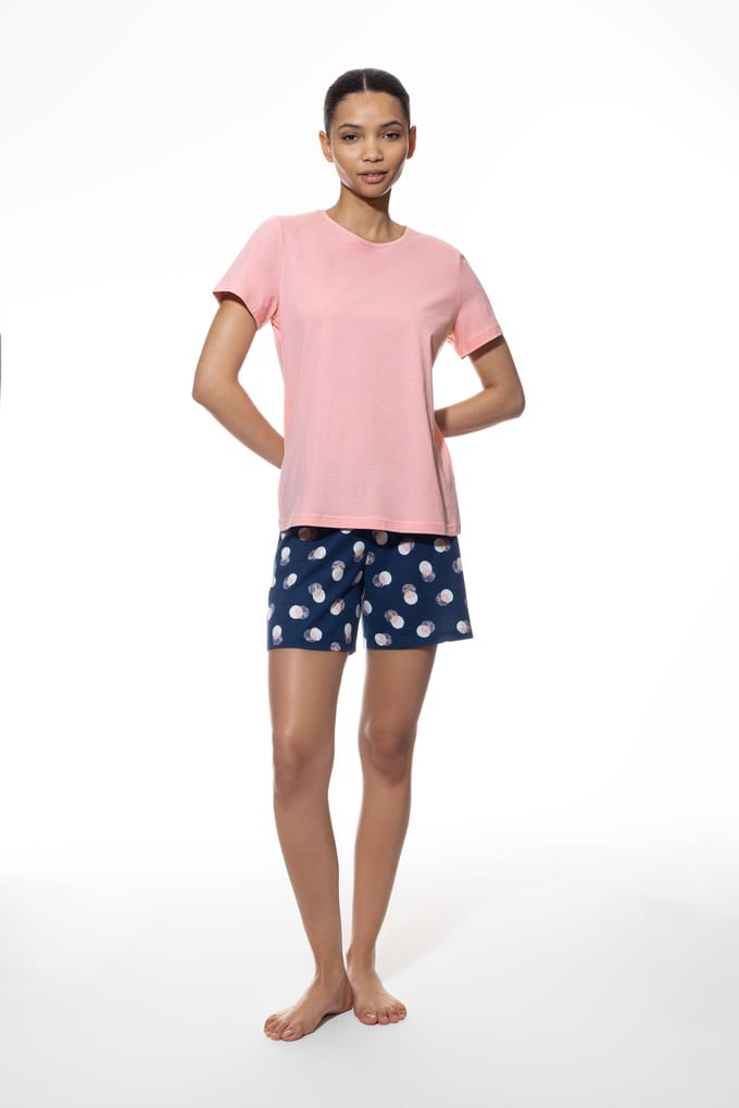 Pyjama Serie Scribbled Dots Deep Marine