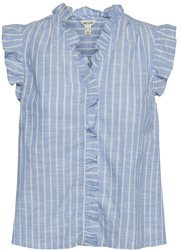 Vero Moda Kaori Overhemd Met Korte Mouwen Blauw M Vrouw