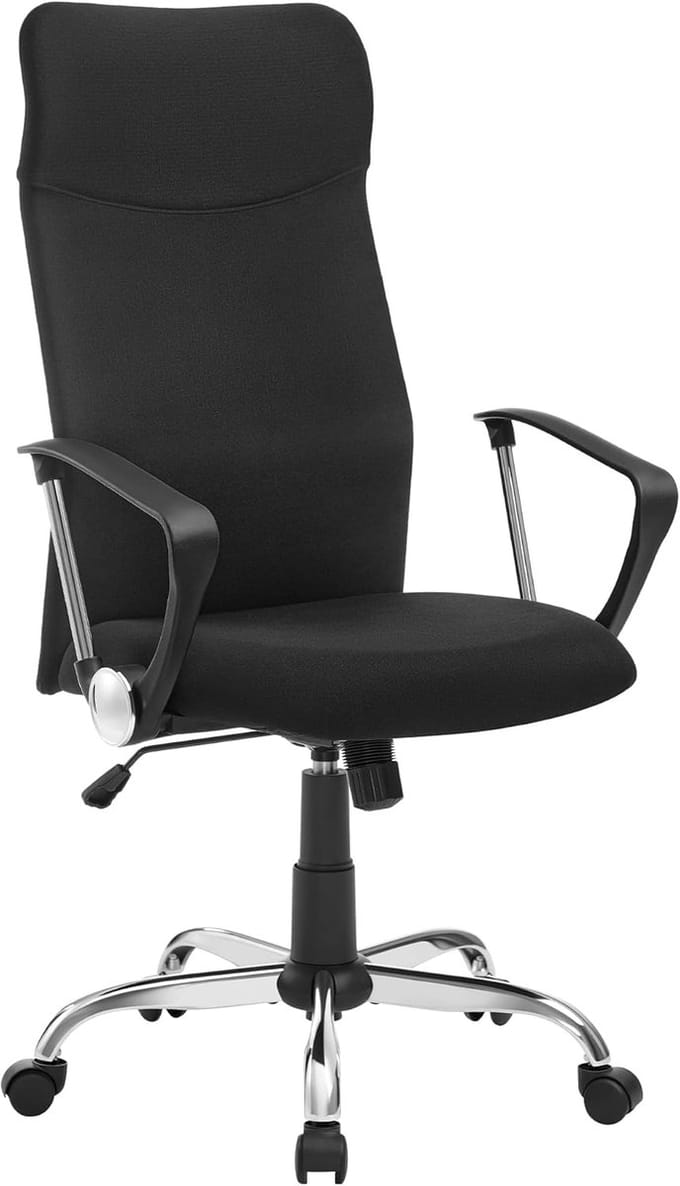 Hoppa! Bureaustoel - Cappuccinobeige - Polyester, Schuim, Kunststof, Ijzer, Multiplex - 64 x 64 x 110 cm (B x D x H)