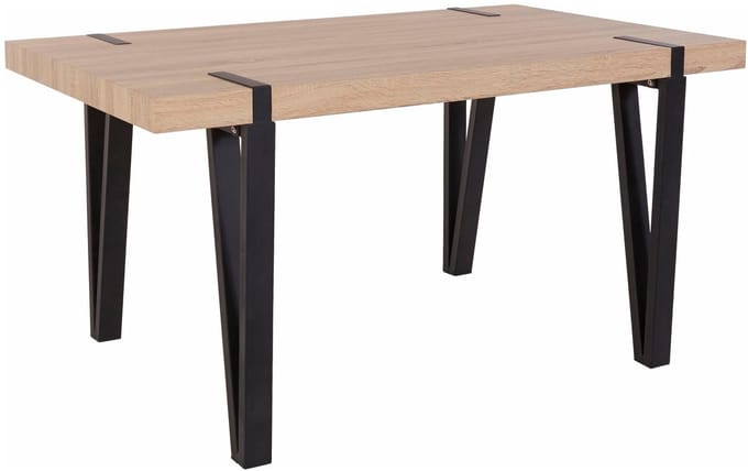 Sanchez-Eettafel - 150 cm - Eiken/Zwart