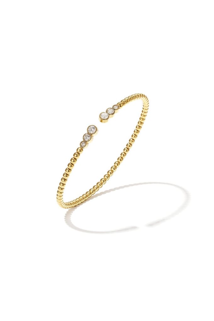 Bijoutheek Armband (Sieraad) Bangle Balls Stenen Goudkleurig