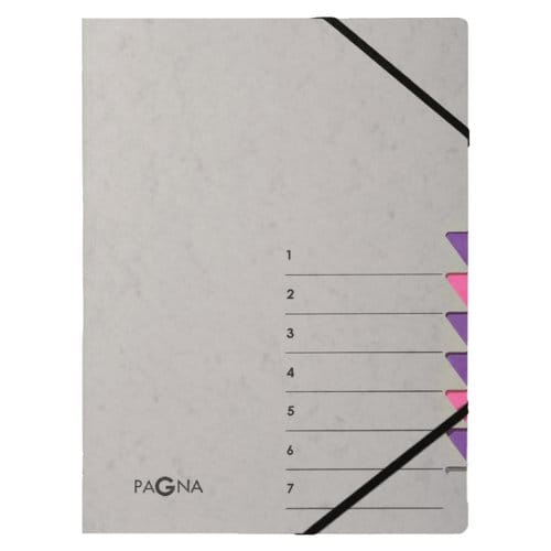 Sorteermap pagna easy a4 7 tabs paars lila