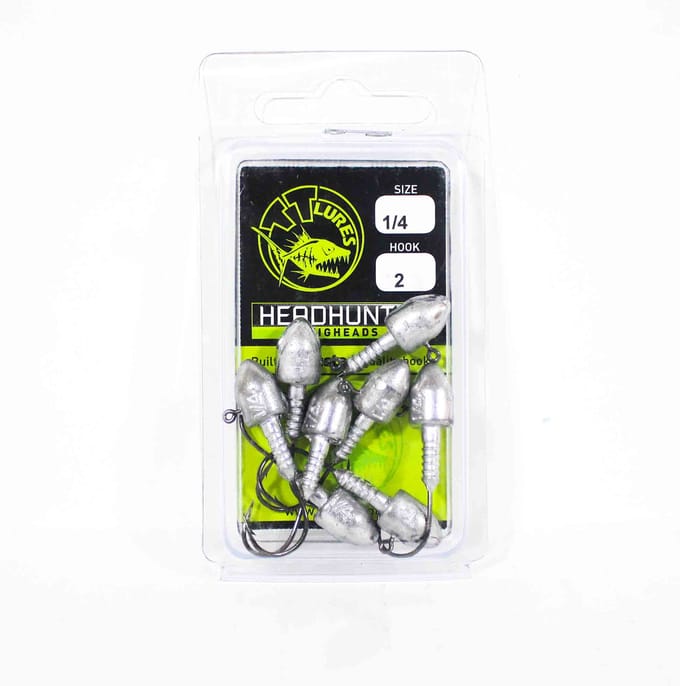 Tackle Tactics TT Head Hunter Jig Head 1/4 oz 2 8/verpakking (1227) black