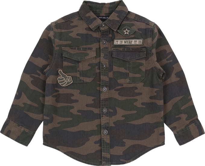 Camo blouse met lange mouwen