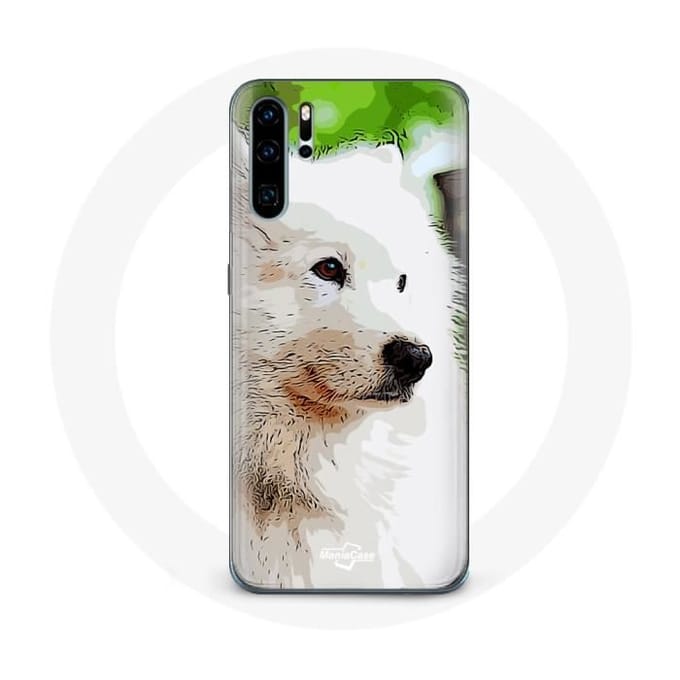 Hoesje voor Huawei P30 pro Samojeed Hond Wit