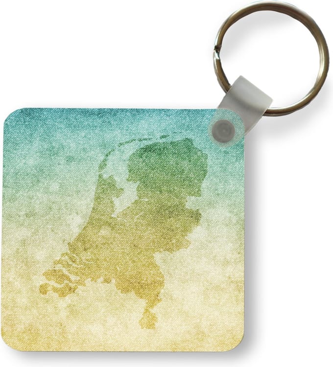 Sleutelhanger - Uitdeelcadeautjes - Kleurrijke illustratie van Nederland - Plastic
