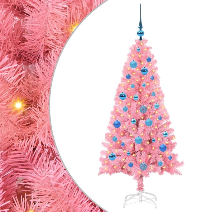 vidaXL - Kerstboom - Roze - 150 - cm - PVC