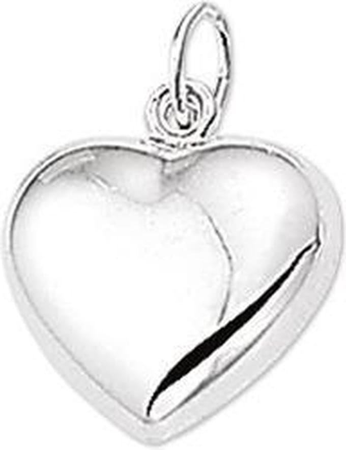 hanger hart zilver gerhodineerd