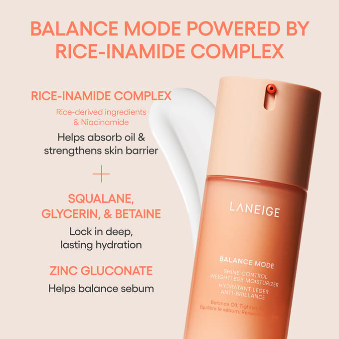 LANEIGE - Balance Mode Shine Control Weightless Moisturizer 80ml