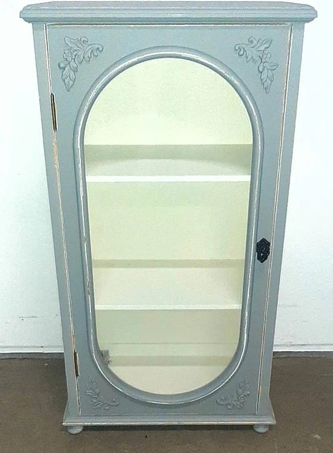 Vitrinekastje grijs 41x26x75cm