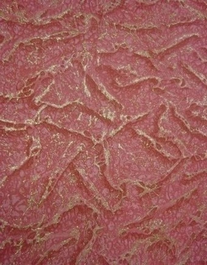 ROOD GOUD BREED BEHANG DIKKE RELIEF ZEER GESCHIKT VOOR CAFEE KROEGEN 3840-9