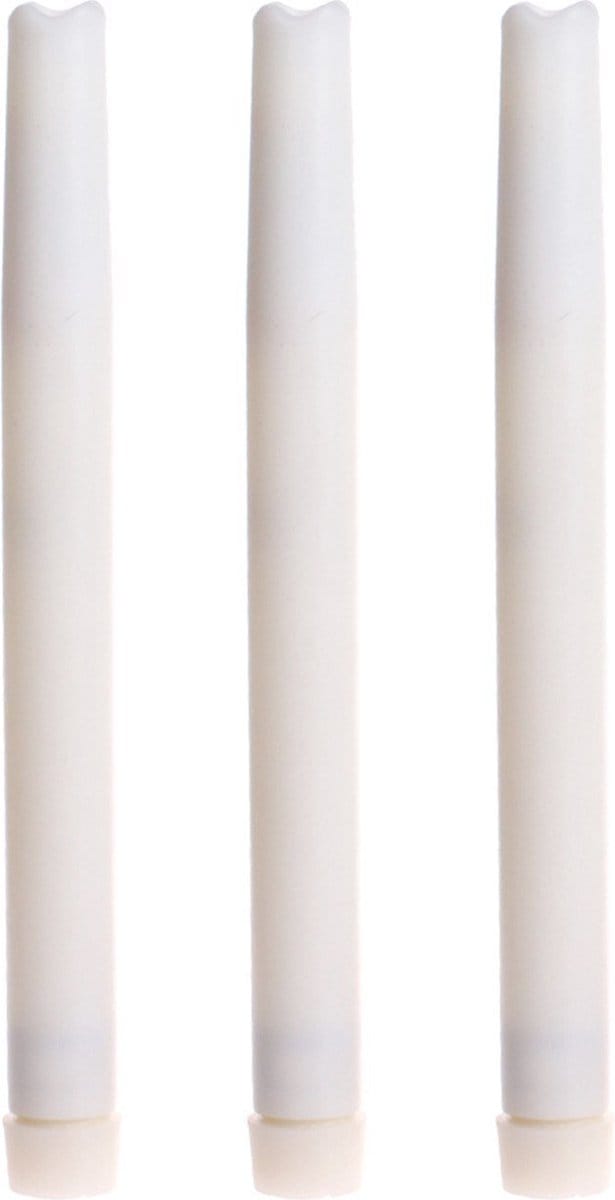 Simpdecor Ledkaarsen - 3-pack - Met timer - echte was coating - werkt op batterijen