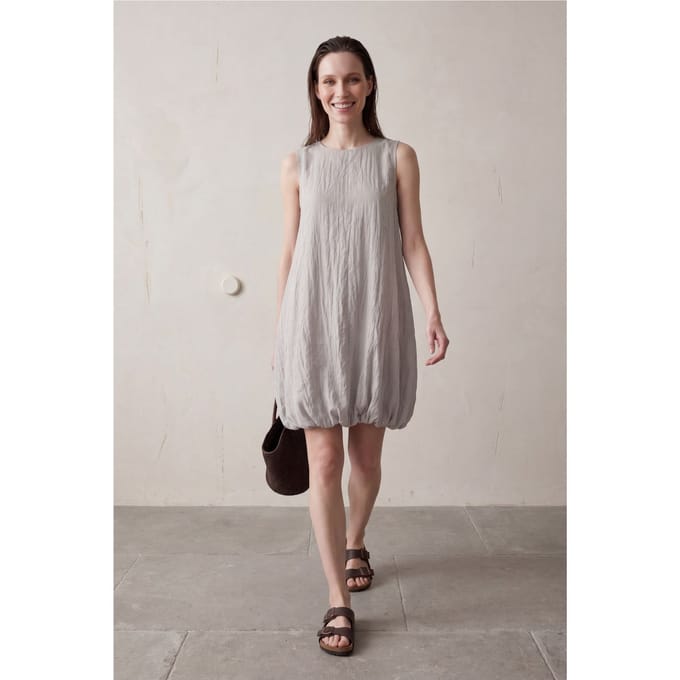 Losse Mini-jurk in Textured Lyocell
