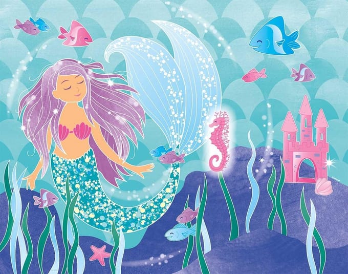 Unique Party Game Mermaid 48 X 38 Cm Multicolor
