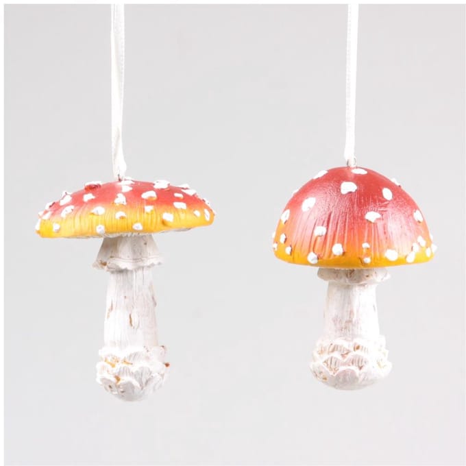 Paddenstoel hangend set a 2st 6x6x9cm