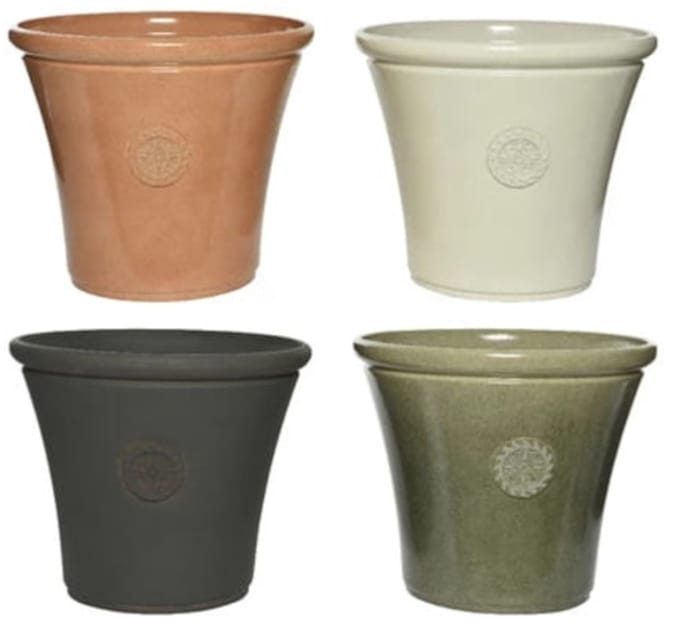 Kaemingk - Ovale Bloempot - 40x45,5 cm - Uniek Uiterlijk - Polikamsteen