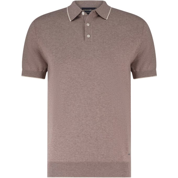 Scotland Blue poloshirt bruin gemêleerd 100% katoen