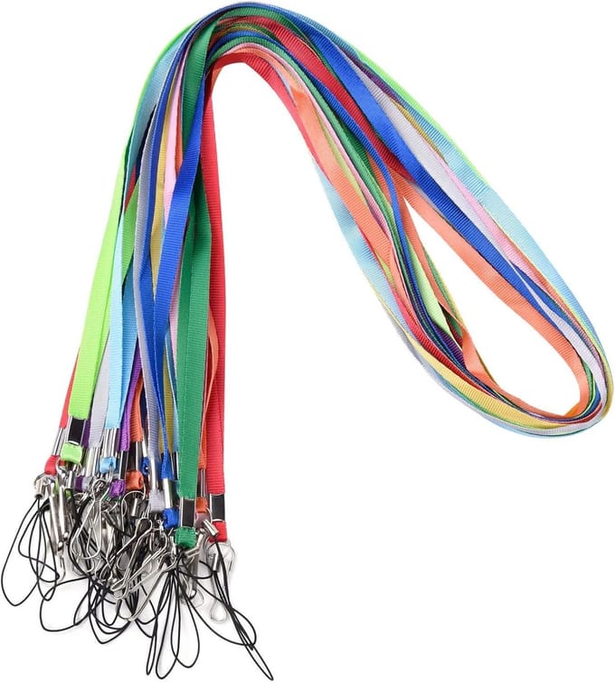 Solidchoice - 17 Inch Kleurige Nylon Lanyards met J-haak