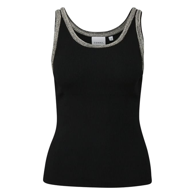Boei Top Met Geperforeerd Bohemian Patroon Dames COMMA