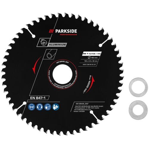 PARKSIDE PERFORMANCE Cirkelzaagblad 190 mm (Aluminium 56 tanden)