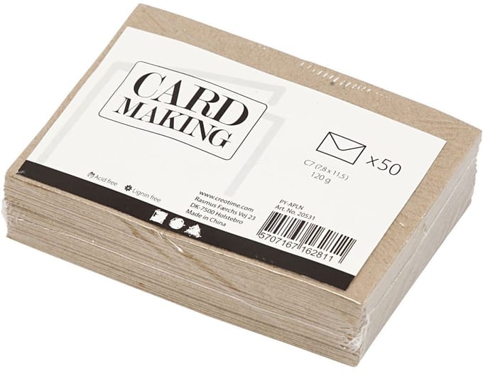 CC Gerecyclede enveloppen C7 Naturel 50 stuks